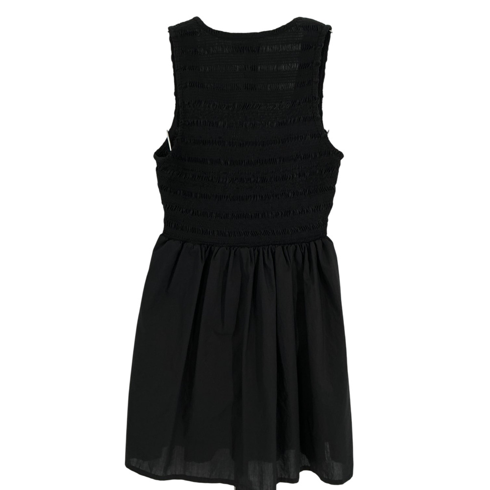 Faithfull The Brand Smocked Black Epoca Dress Size M - Picture 3 of 4